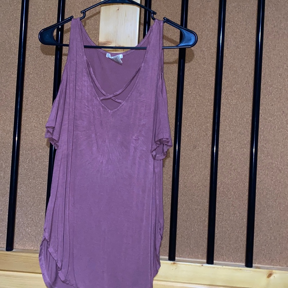 Cut out shoulder top